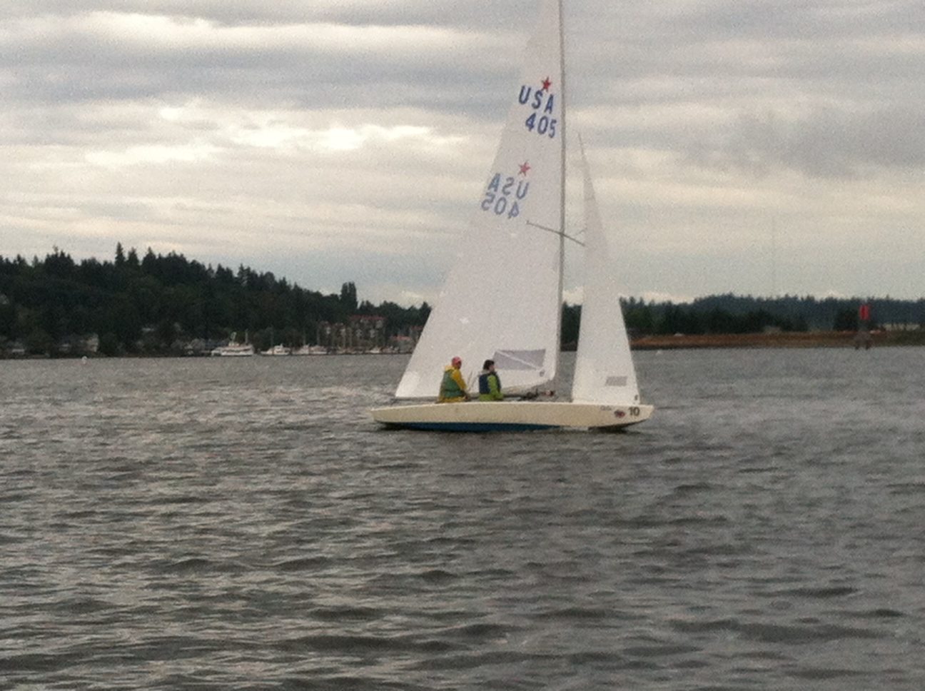 For the last night of Monday racing, we formed teams and ran two starts, with one team boat...